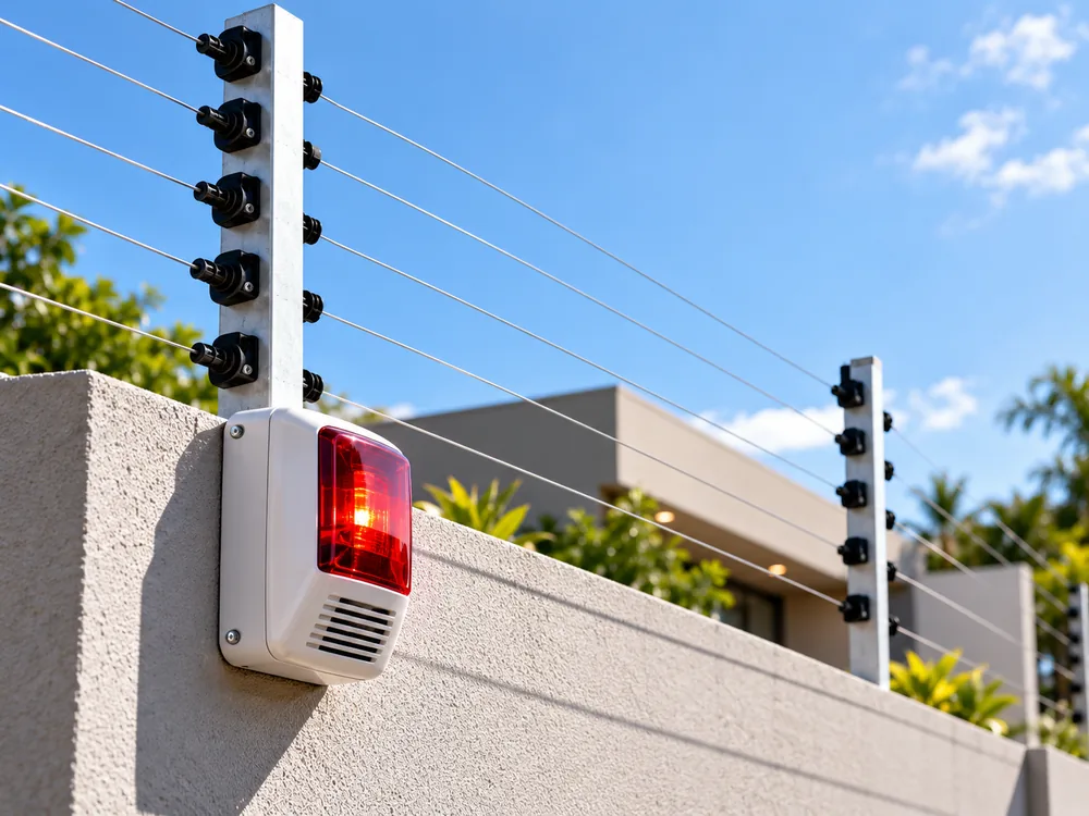 Sistema de alarme e cerca elétrica em residência